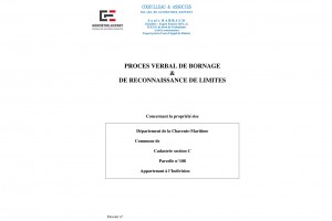 PV de Bornage